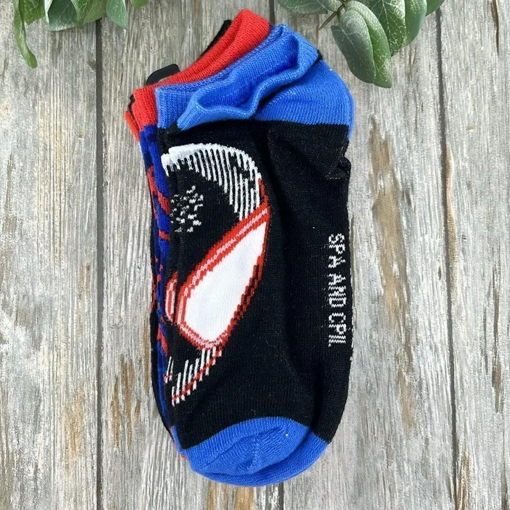 Boys Spider-Man No Show Comfy Socks 6-Pack Size L